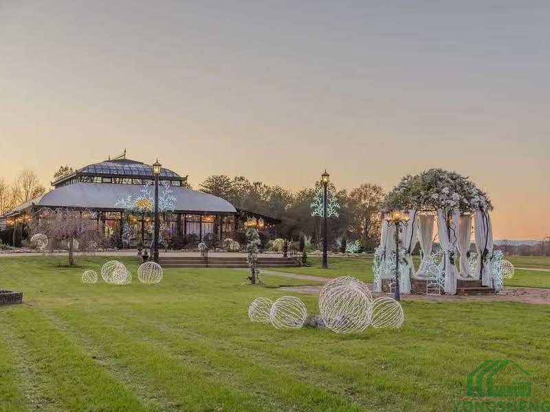 Victorian style luxury glass greenhouse for wedding